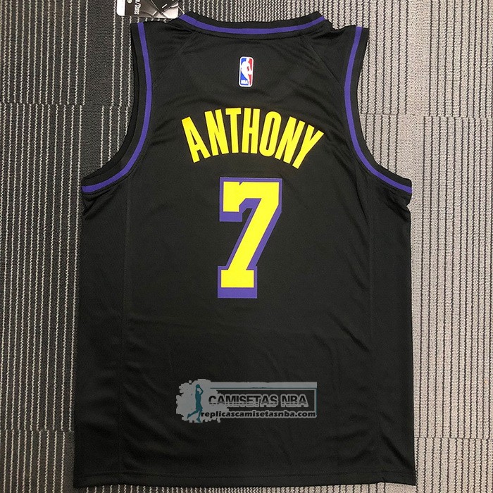 Camiseta Los Angeles Lakers Carmelo Anthony NO 7 Ciudad 2019-20 Negro